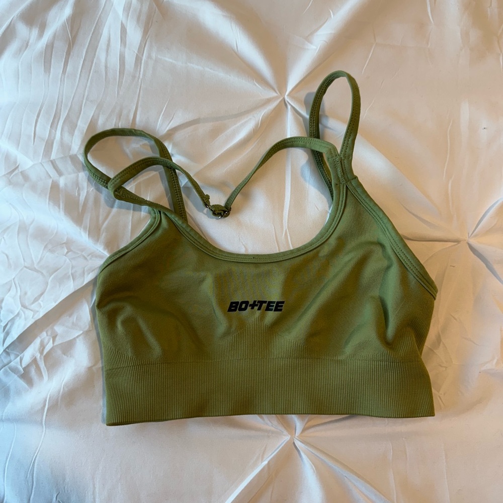 Oh Polly Olive Green Sports Bra